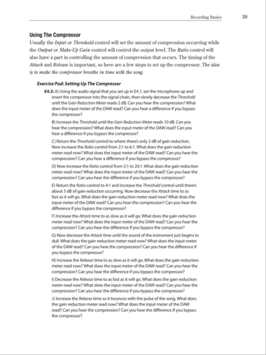 Audio Recording Boot Camp Textbook - Sheet Music page 10