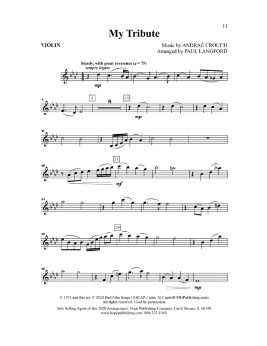 My Tribute My Tribute Choir scores gallery preview page 11