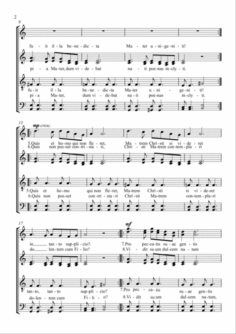Stabat Mater for mixed choir 4-Part scores gallery preview page 2