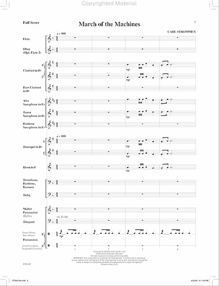 March of the Machines Concert Band scores gallery preview page 4