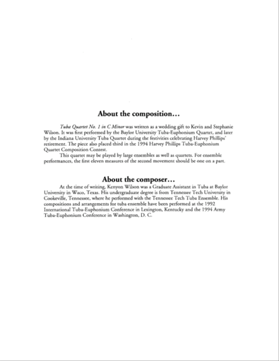Tuba Quartet No. 1 EETT scores gallery preview page 3