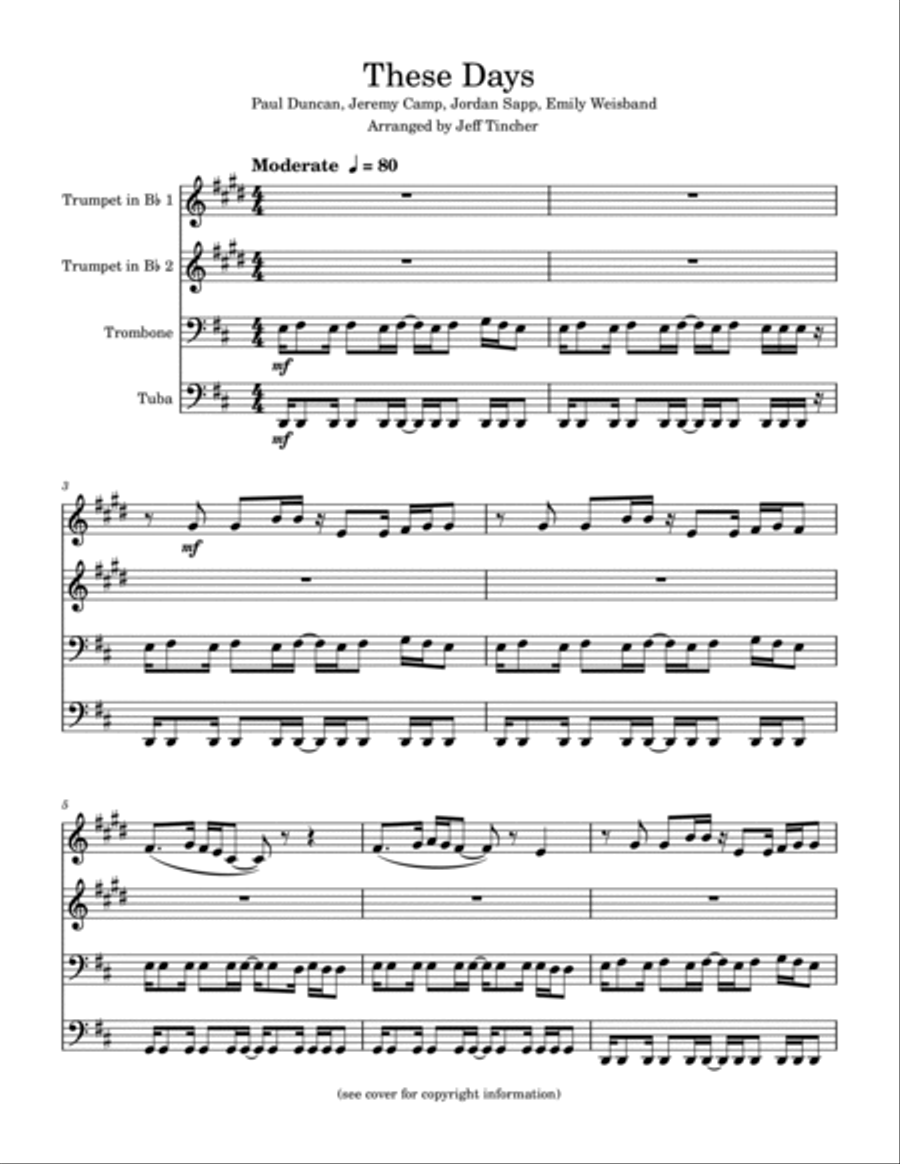 These Days These Days Brass Quartet scores gallery preview page 2