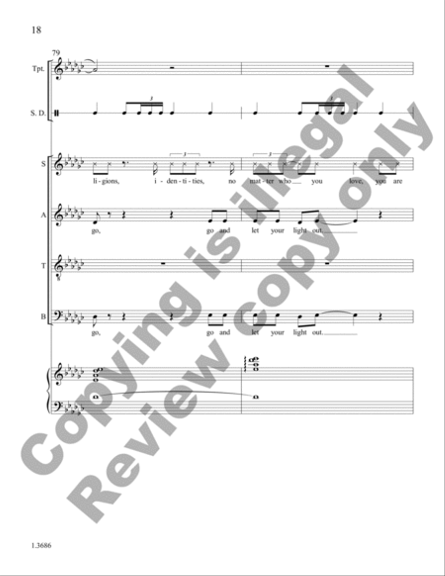 Light Transforms the Darkness (Choral Score)