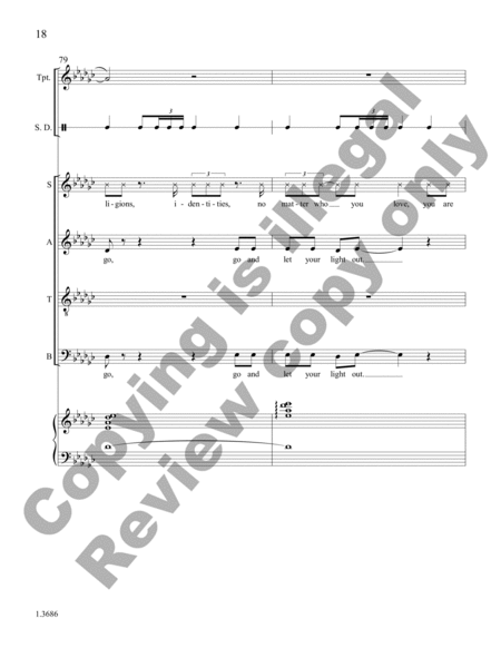 Light Transforms the Darkness: from A Vision Unfolding (Choral Score) by Kyle Pederson 4-Part - Sheet Music