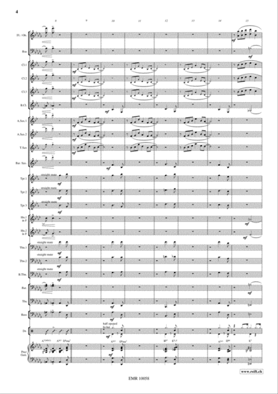 Stompin' At The Savoy Concert Band scores gallery preview page 5