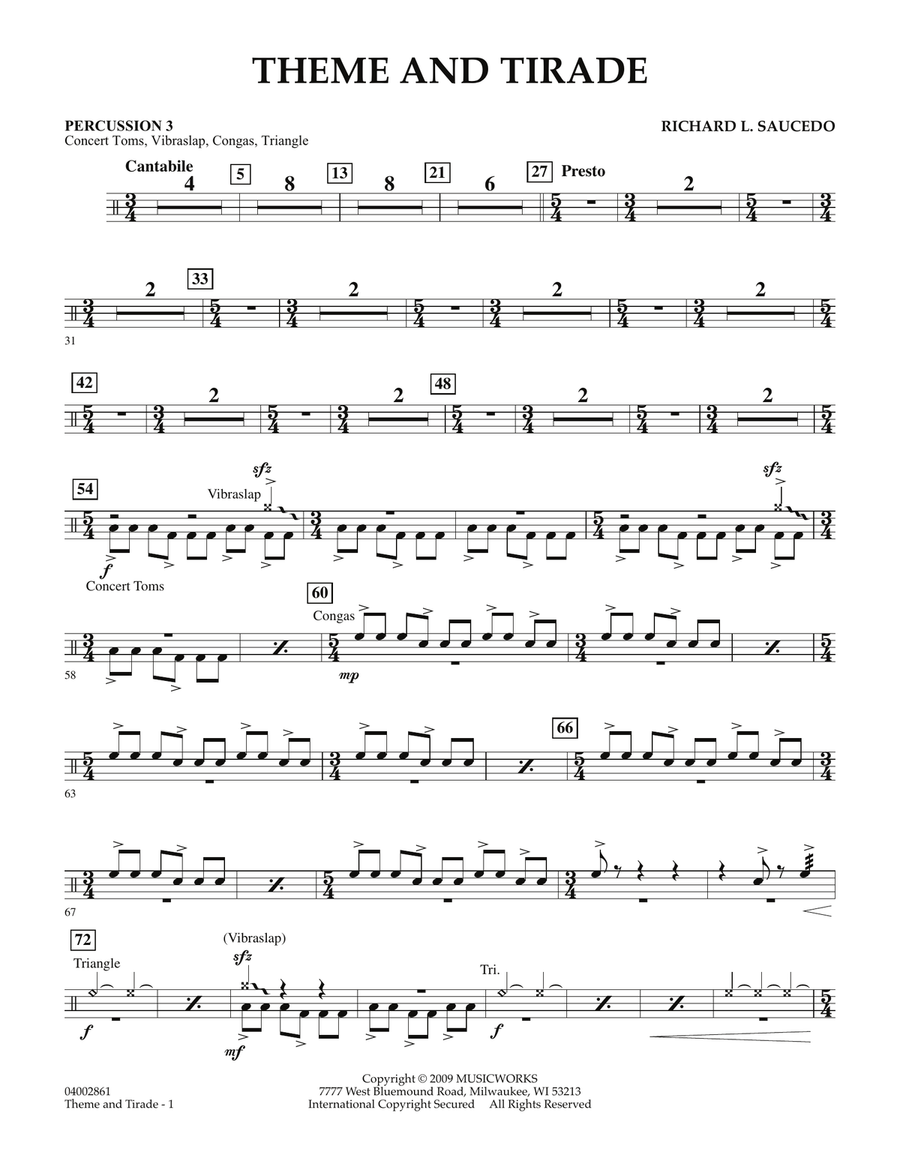 Theme and Tirade - Percussion 3