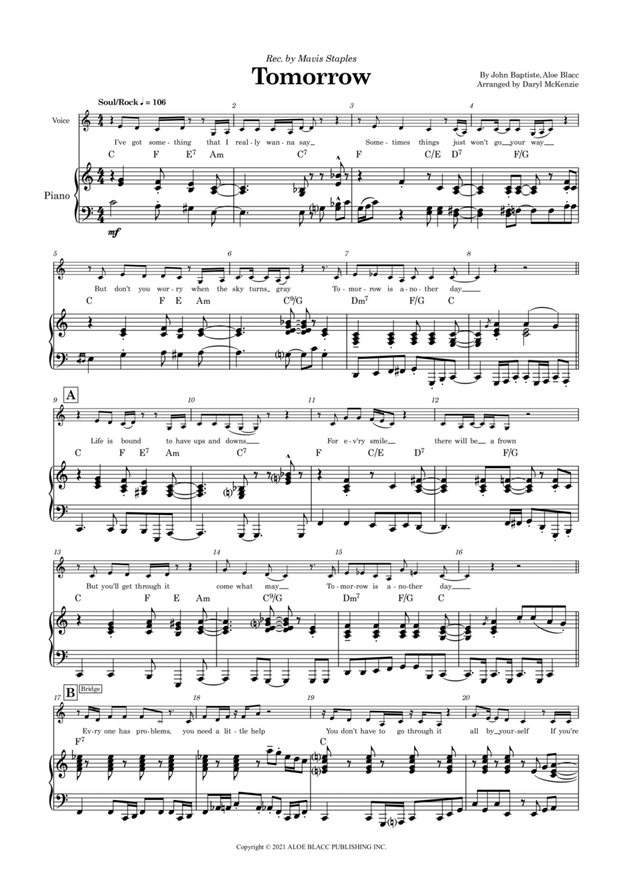 Tomorrow Voice scores gallery preview page 1