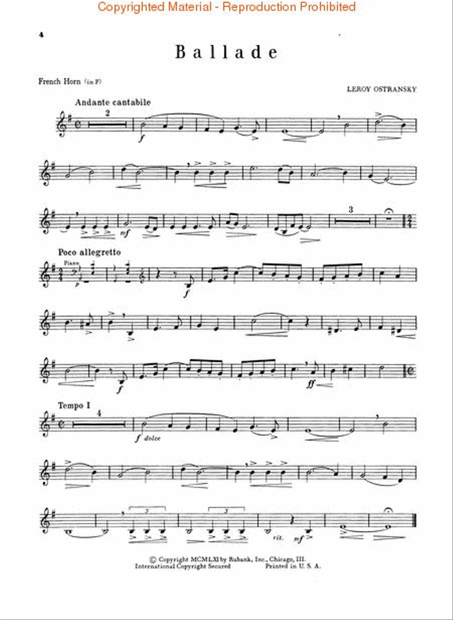 Concert and Contest Collection for French Horn Concert Band Methods scores gallery preview page 3