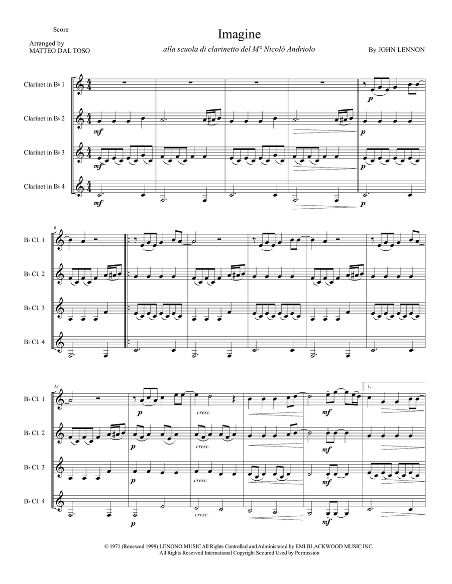 Imagine Woodwind Quartet scores gallery preview page 1