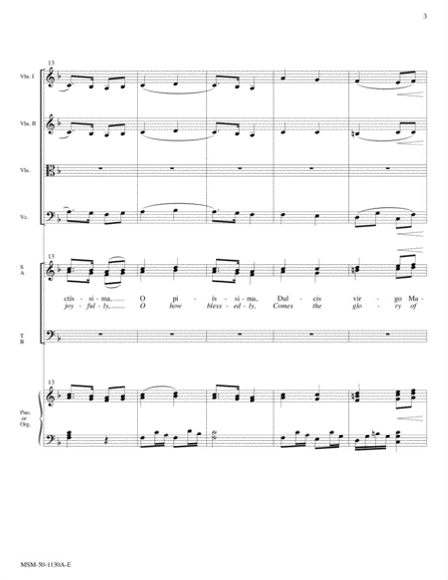 O Sanctissima/O How Joyfully Choir scores gallery preview page 3