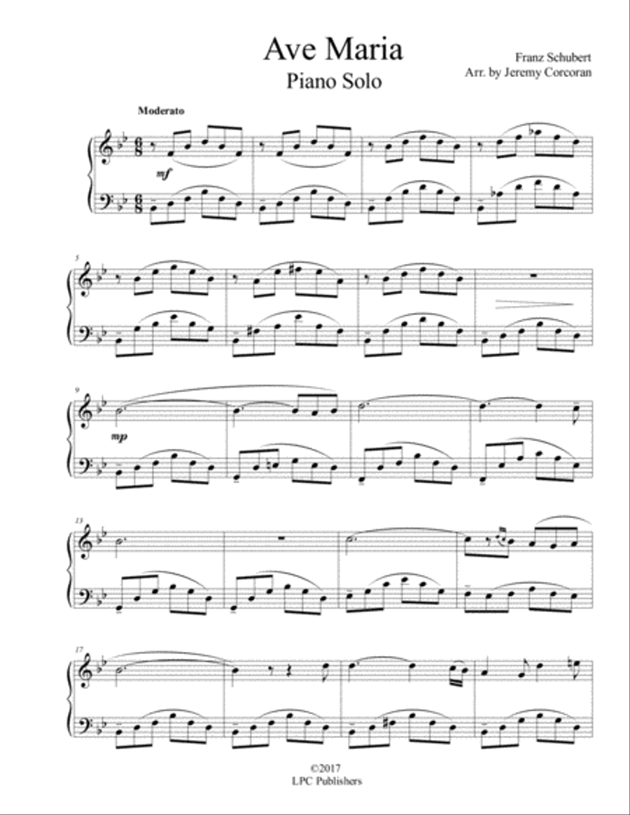 Ave Maria Piano Solo Piano Solo scores gallery preview page 2