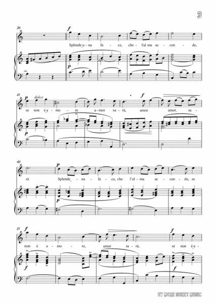 Scarlatti - Sento nel core in A minor for voice and piano image number null