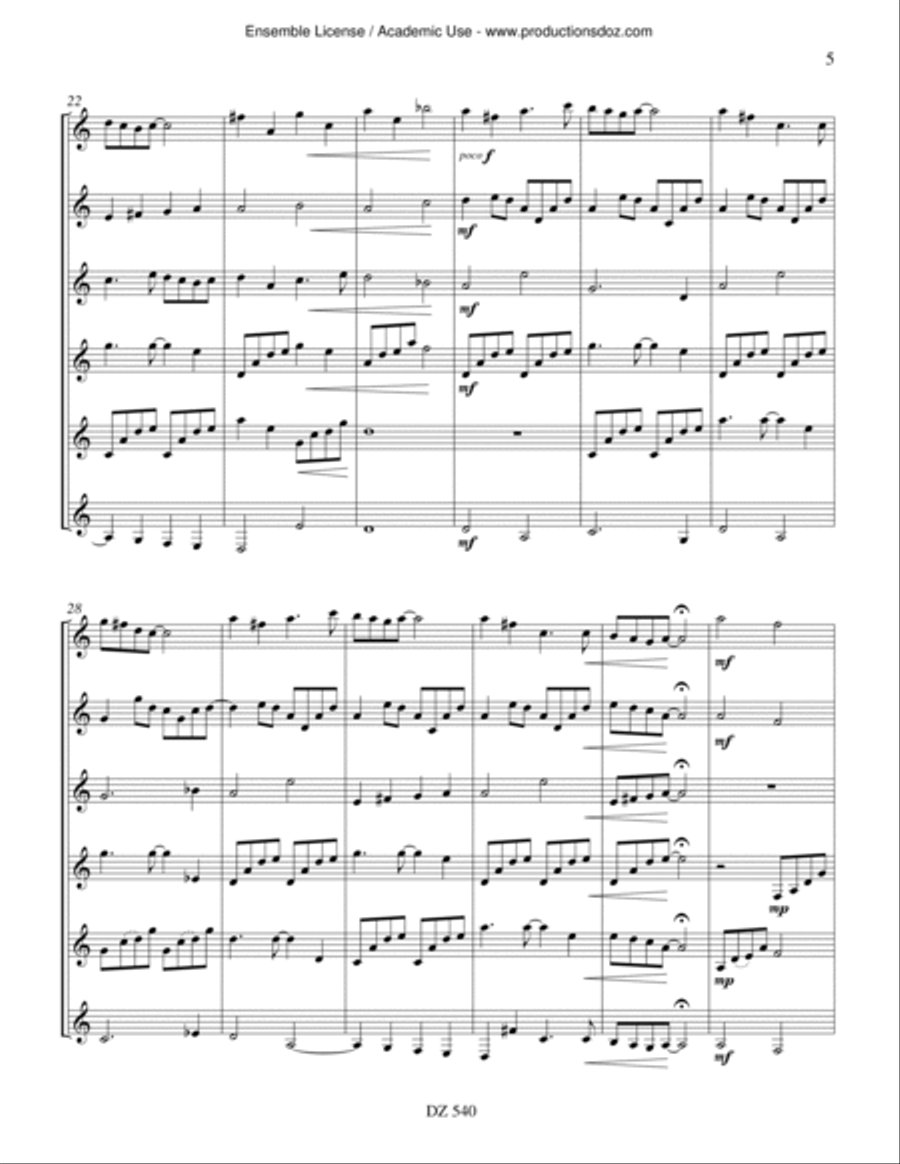 Table Music Guitar Ensemble scores gallery preview page 5