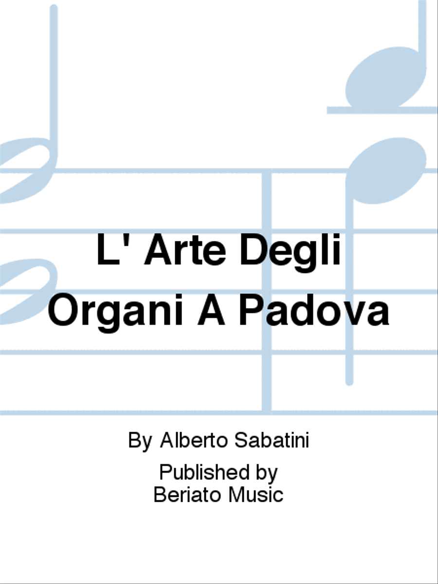 L' Arte Degli Organi A Padova Organ scores gallery preview page 1