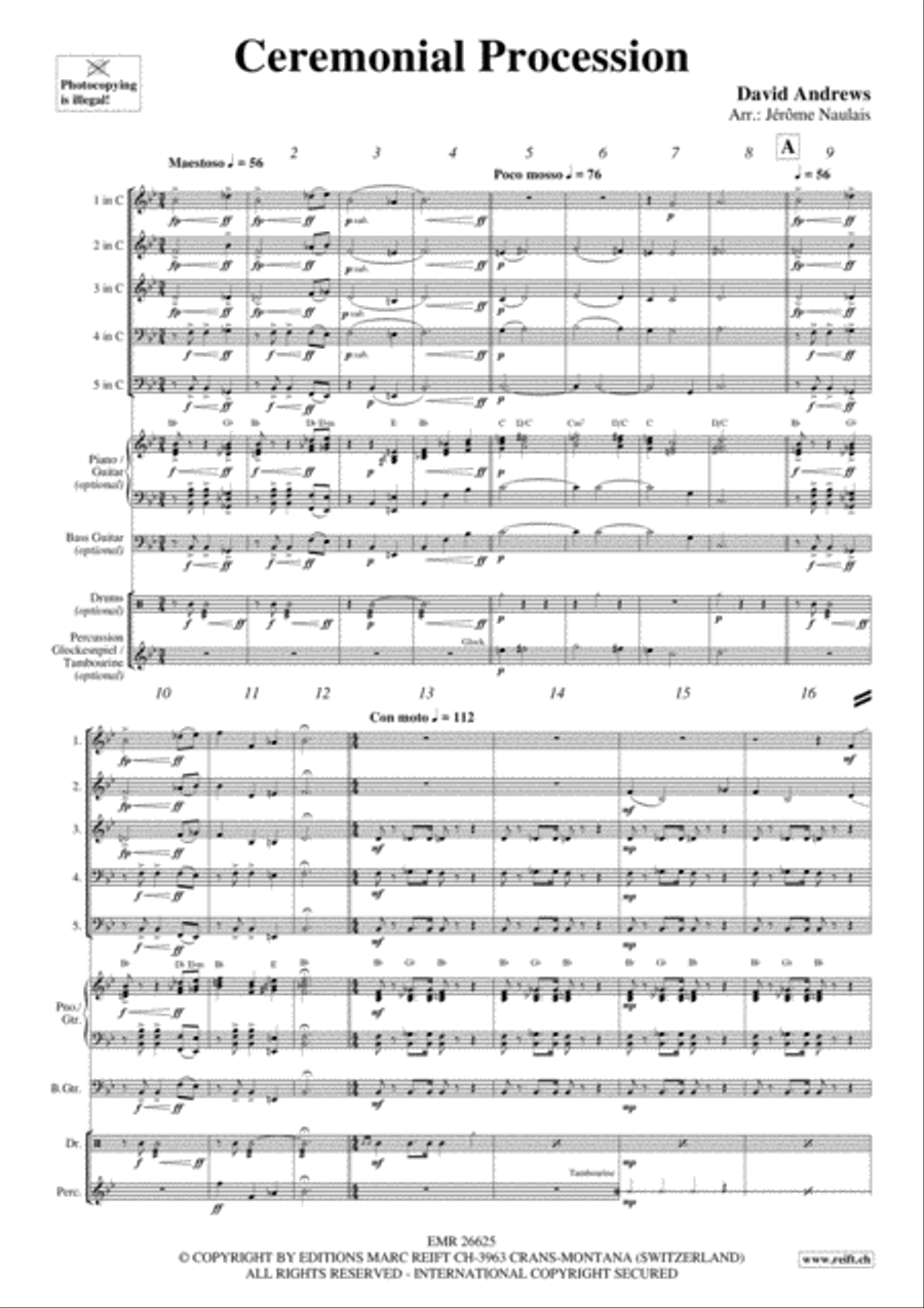Ceremonial Procession Brass Band scores gallery preview page 3