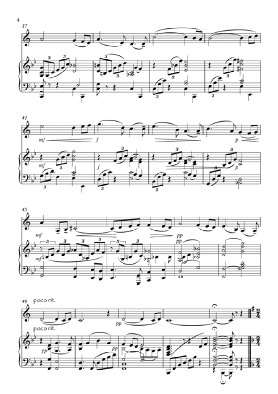 Four Short Pieces for Bass Clarinet Bass Clarinet scores gallery preview page 4