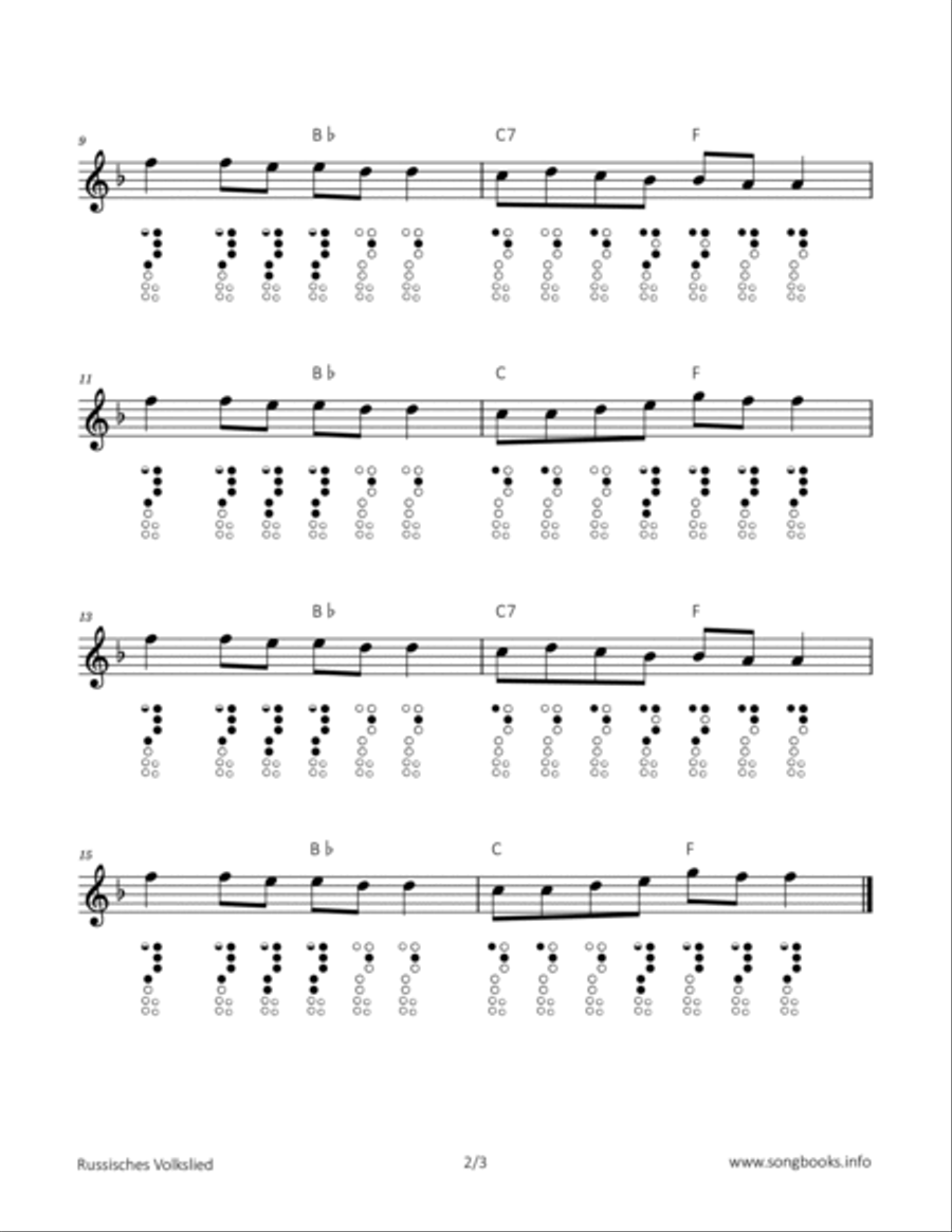 Russisches Volkslied Chamber Music scores gallery preview page 2