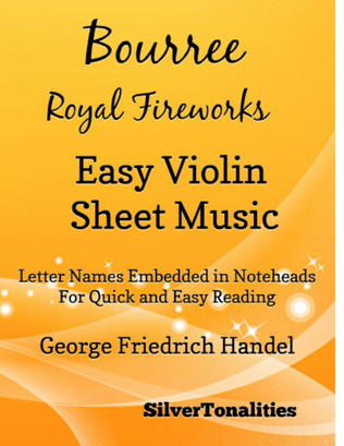 Bourree the Royal Fireworks Easy Violin Sheet Music