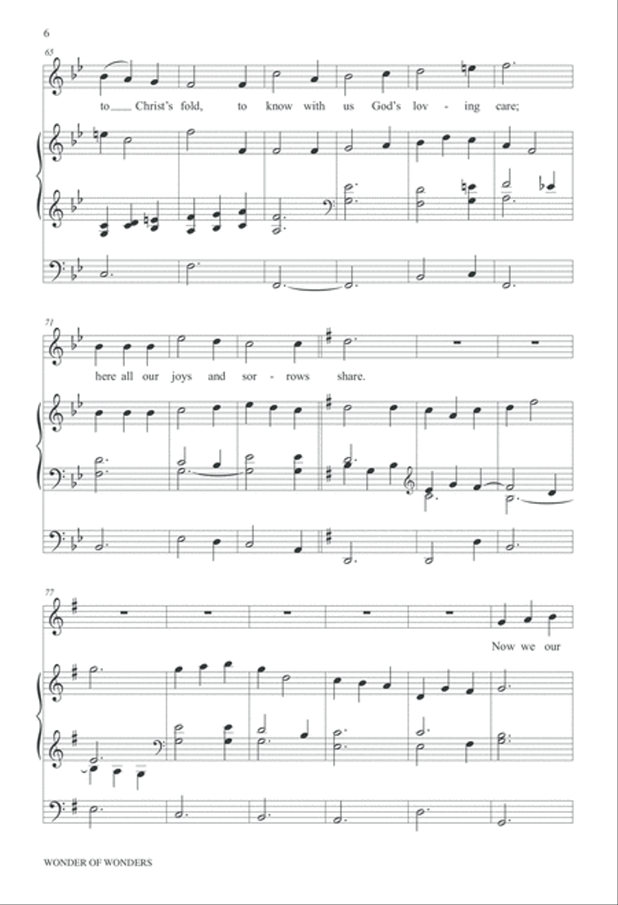 Wonder of Wonders Unison Choir scores gallery preview page 15