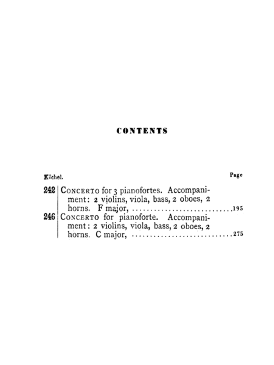 Concertos No. 7 for Three Pianos (K. 242); No. 8 (K. 246)