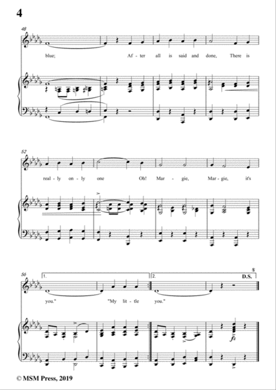 Con Conrad;J. Russel Robinson-Margie,in D flat Major,for Voice&Piano Voice scores gallery preview page 6