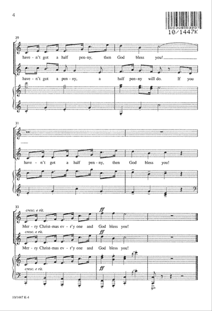Christmas Is Coming Unison Choir scores gallery preview page 4