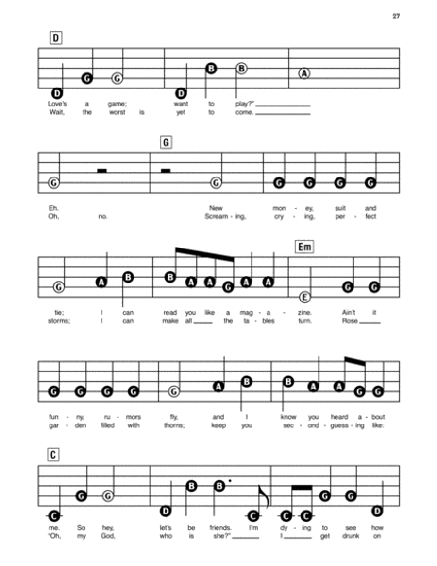 Blank Space Electronic Keyboard scores gallery preview page 2