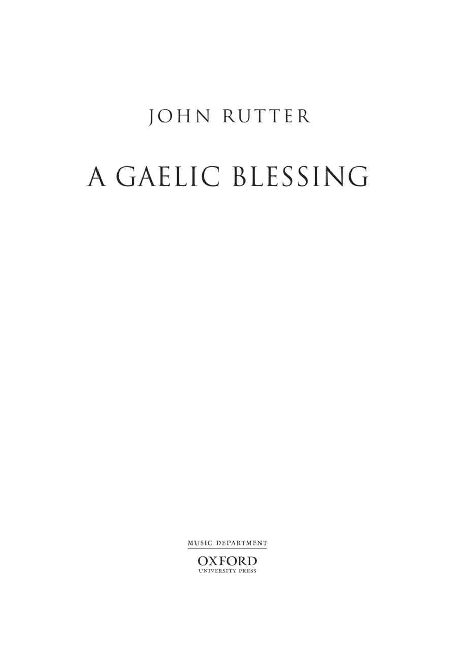 A Gaelic Blessing Organ Solo scores gallery preview page 1