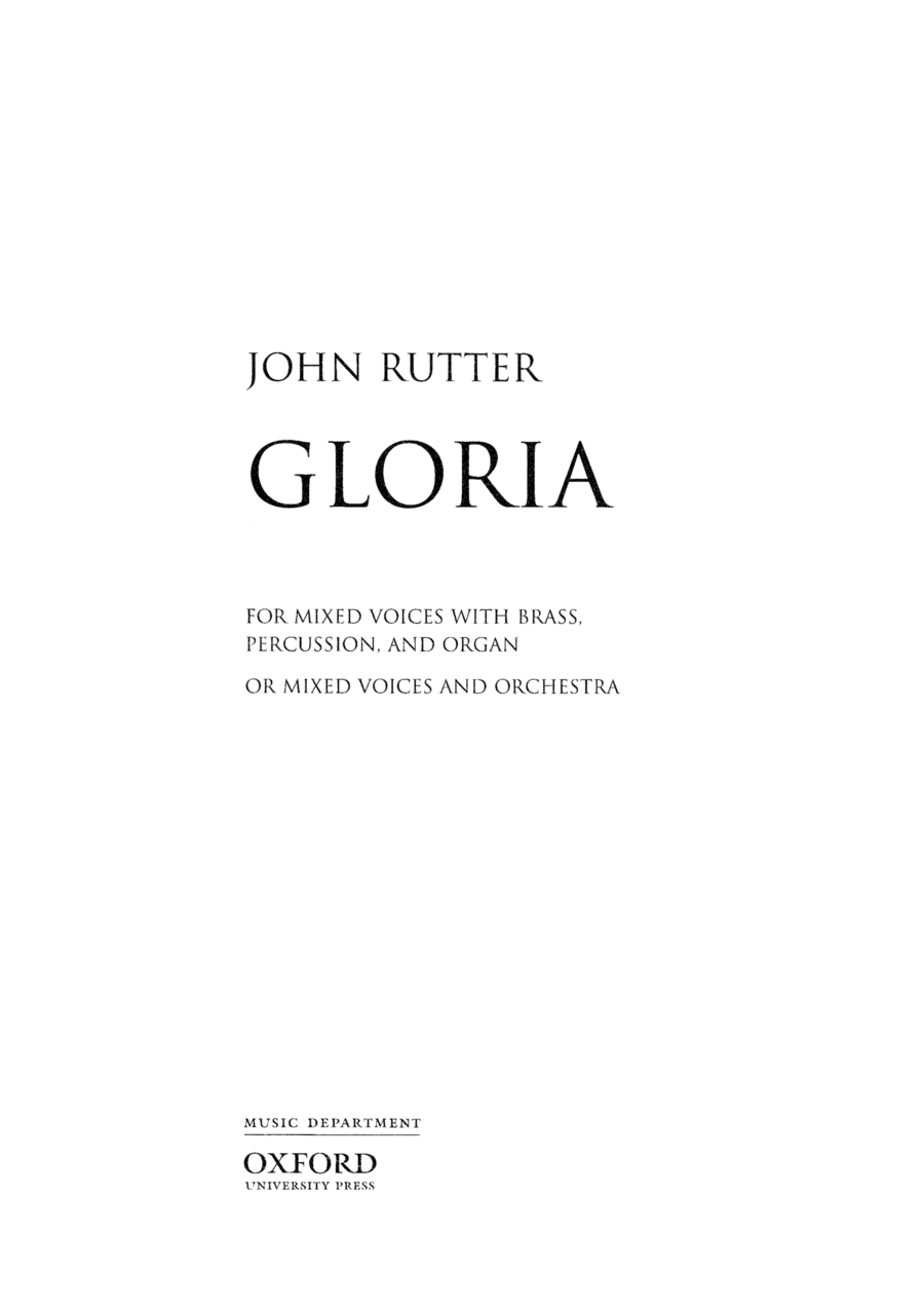 Gloria Choir scores gallery preview page 1