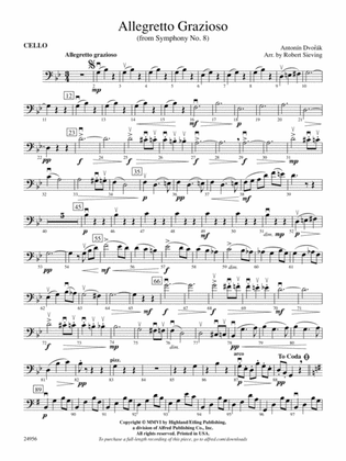 Allegretto Grazioso (from Symphony No. 8): Cello
