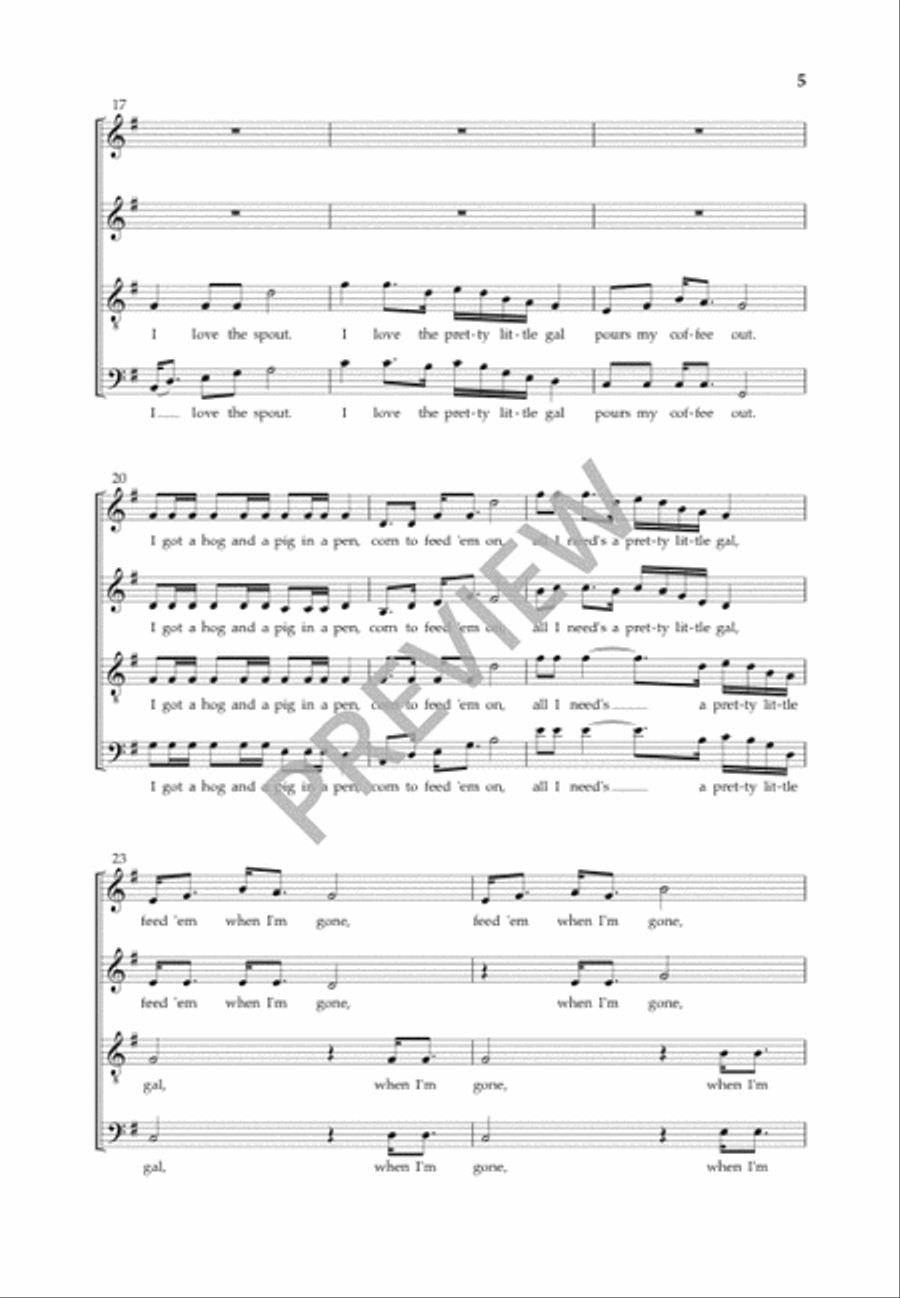 I Got a Hog and a Pig I Got a Hog and a Pig 4-Part scores gallery preview page 6
