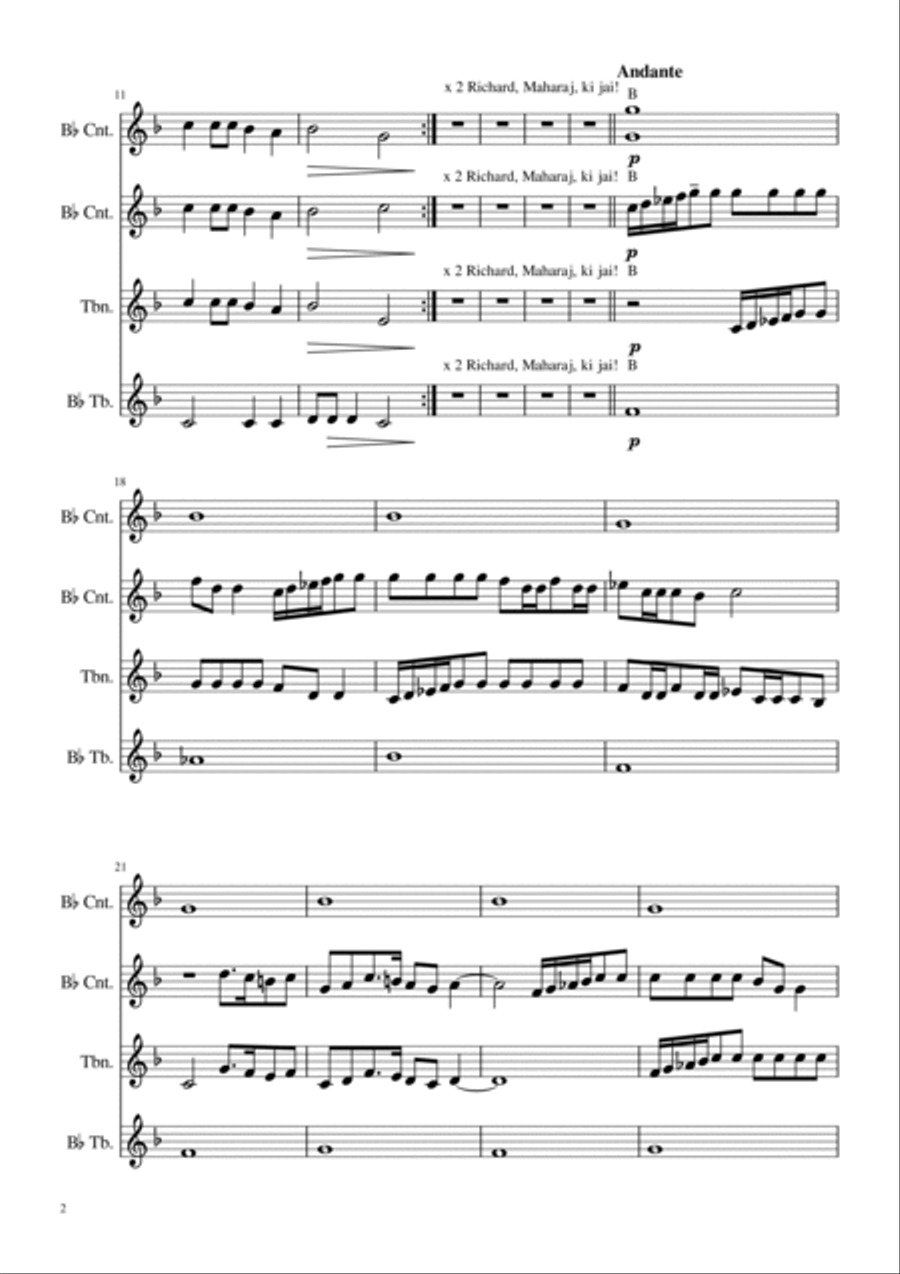 Horse - it's all about that brass Brass Ensemble scores gallery preview page 2
