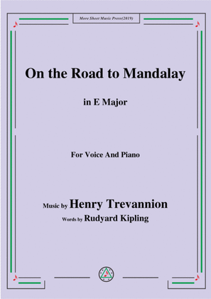 Book cover for Henry Trevannion-On the Road to Mandalay,in E Major,for Voice&Piano