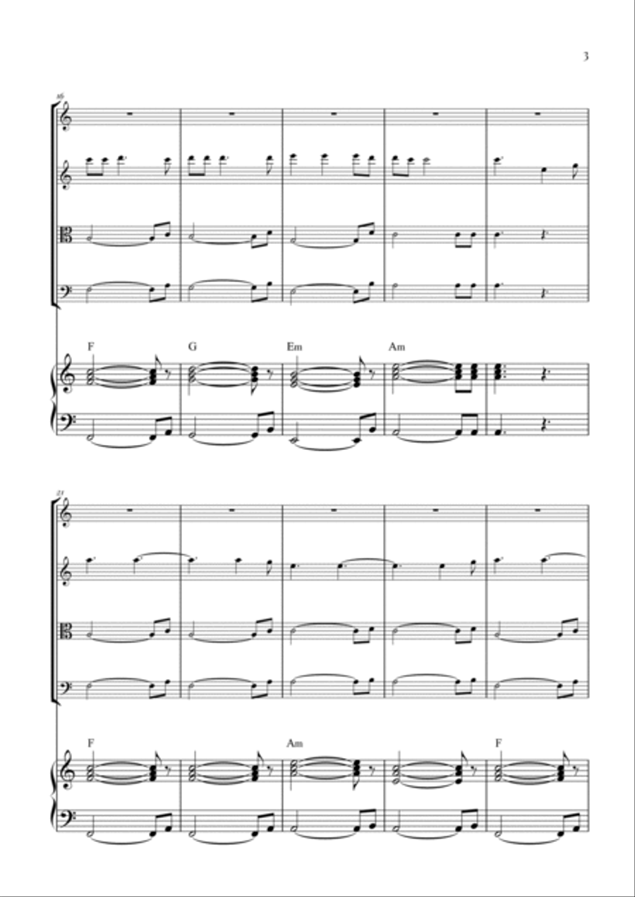 Hallelujah Hallelujah String Quartet scores gallery preview page 3