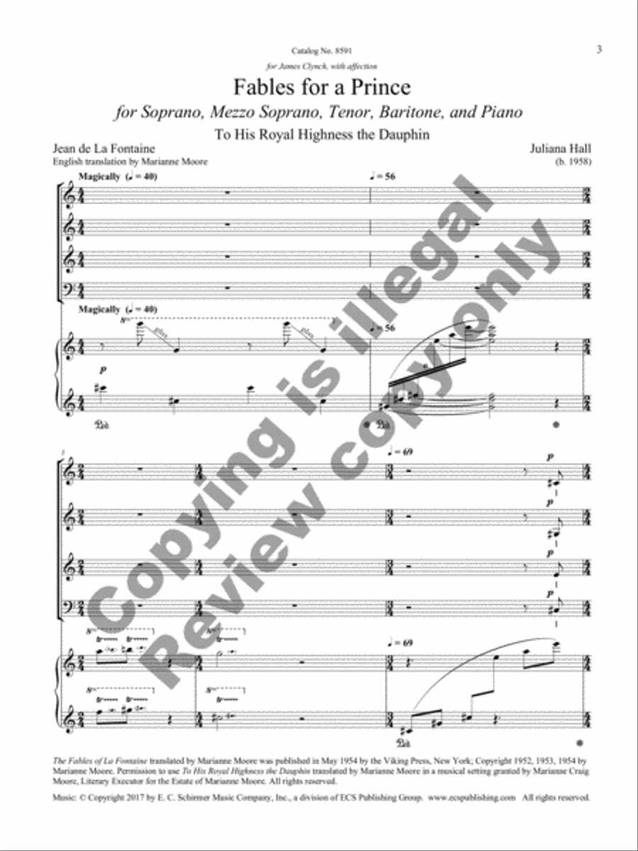 Fables for a Prince Tenor Voice scores gallery preview page 21