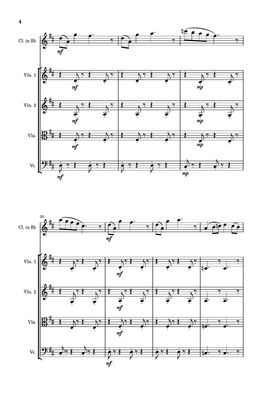 Clarinet Quintet 1-3 Small Ensemble scores gallery preview page 4