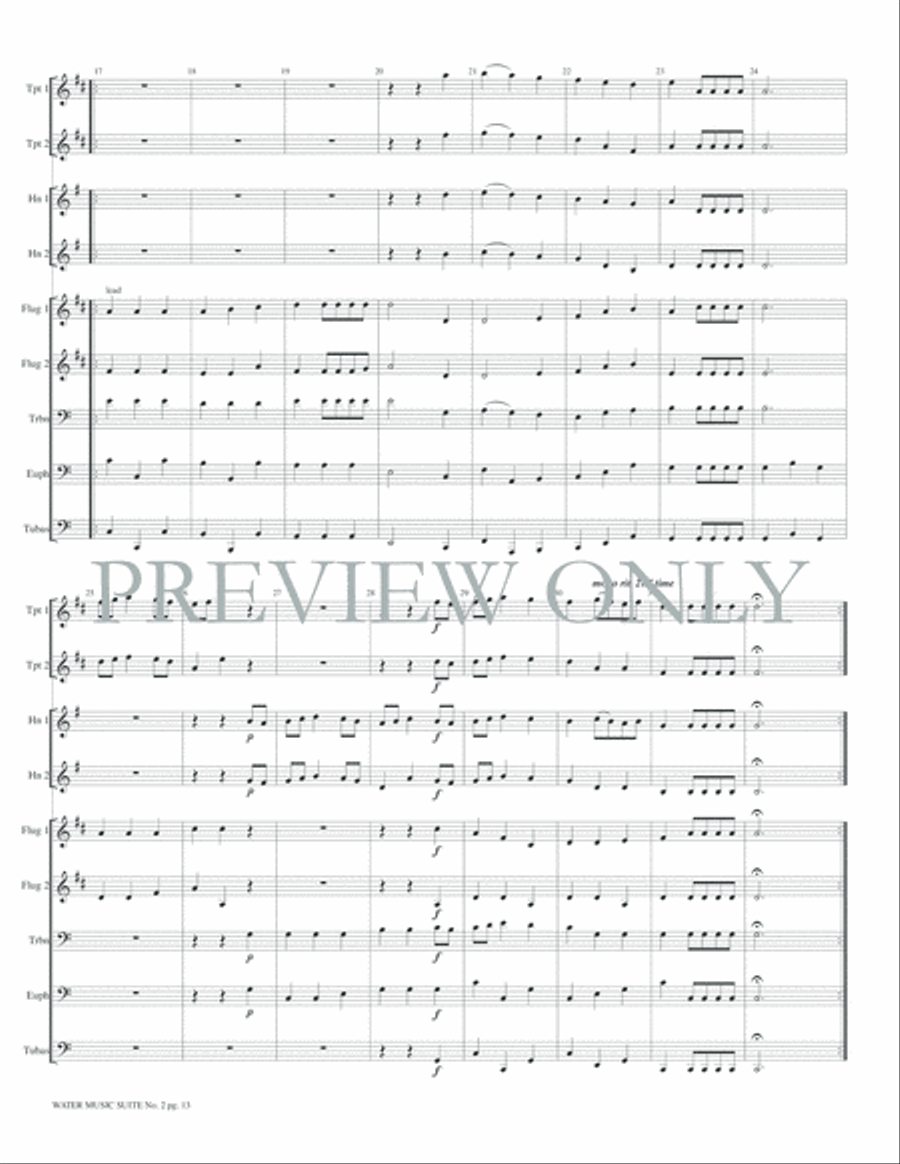 Water Music Suite No. 2 Water Music Suite No. 2 Brass Ensemble scores gallery preview page 15