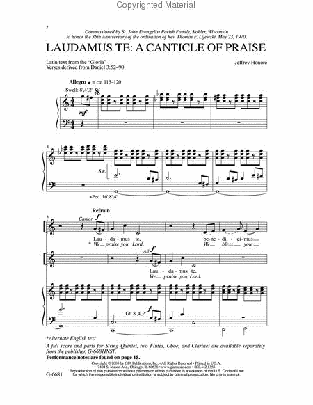 Laudamus te: A Canticle of Praise image number null