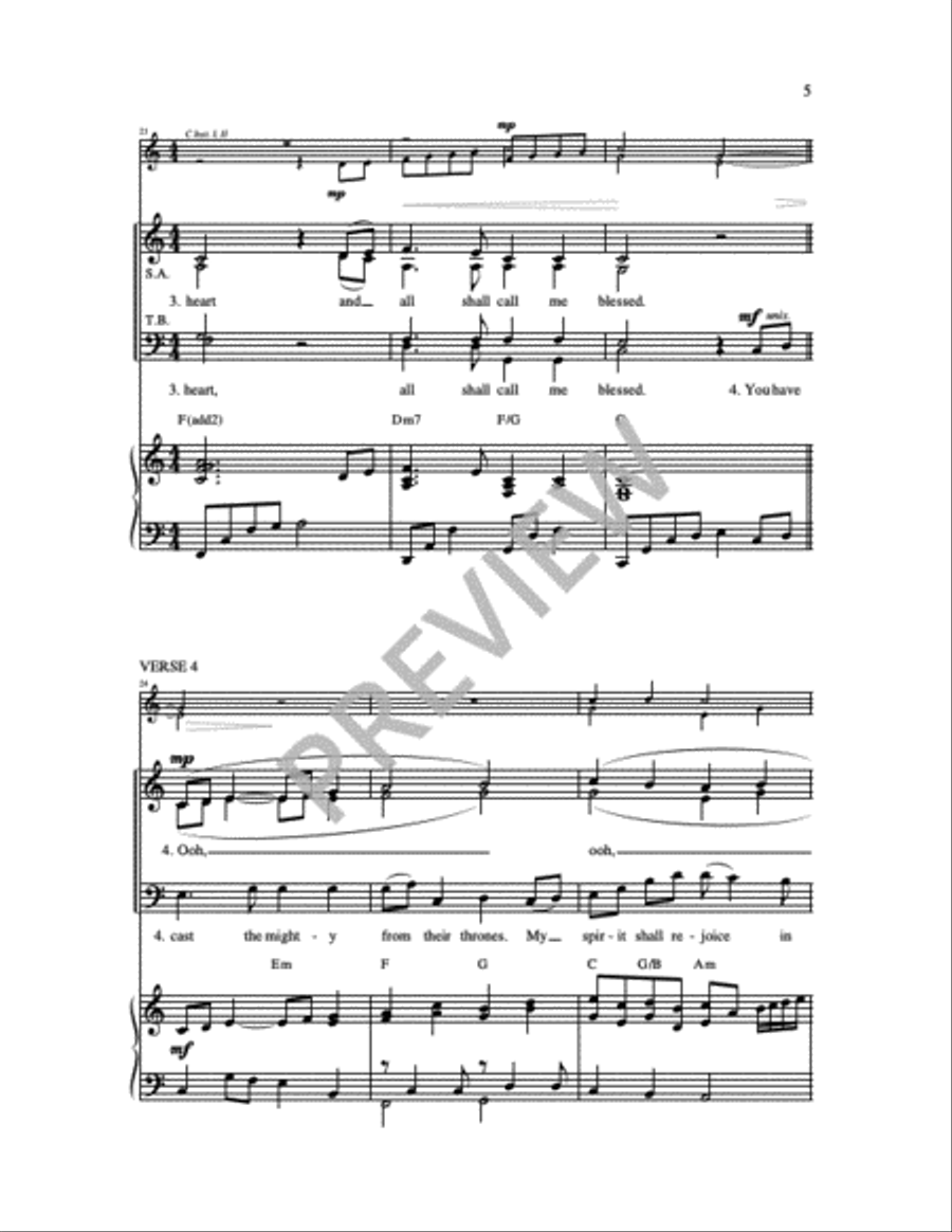 Magnificat 4-Part scores gallery preview page 12