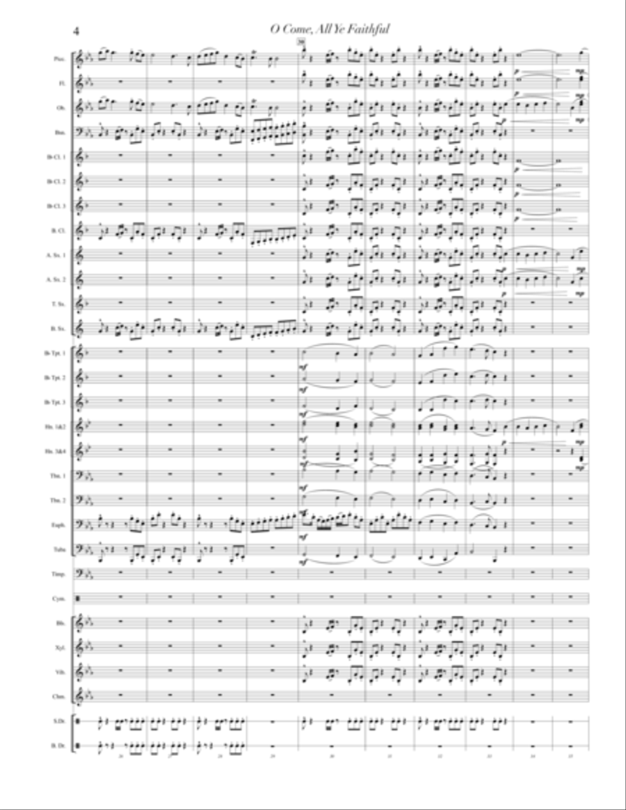O Come, All Ye Faithful O Come, All Ye Faithful Concert Band scores gallery preview page 4