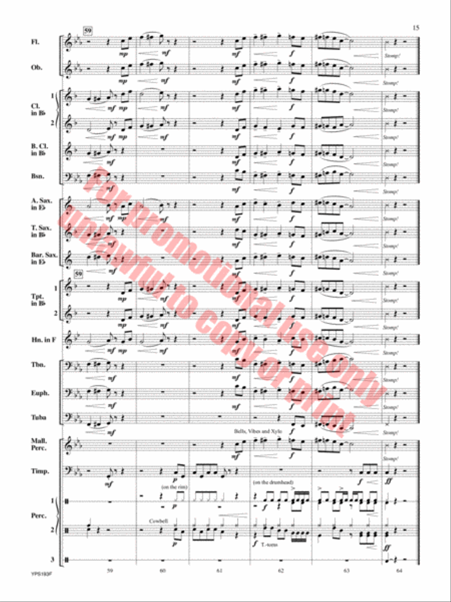 Midday Blues Concert Band scores gallery preview page 16