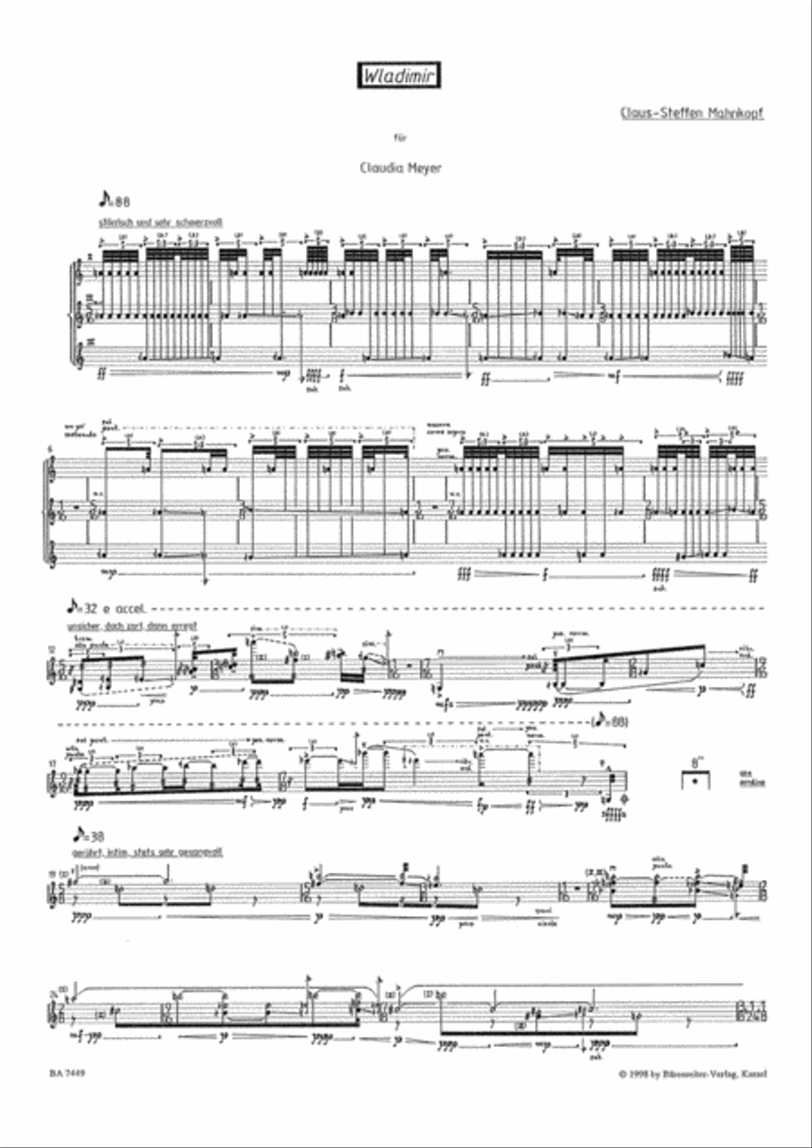 Wladimir für Violine (1993) Violin Solo scores gallery preview page 2