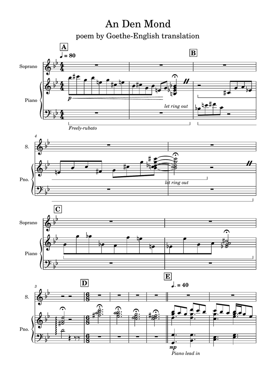 An Den Mond (To the Moon) Chamber Music scores gallery preview page 1