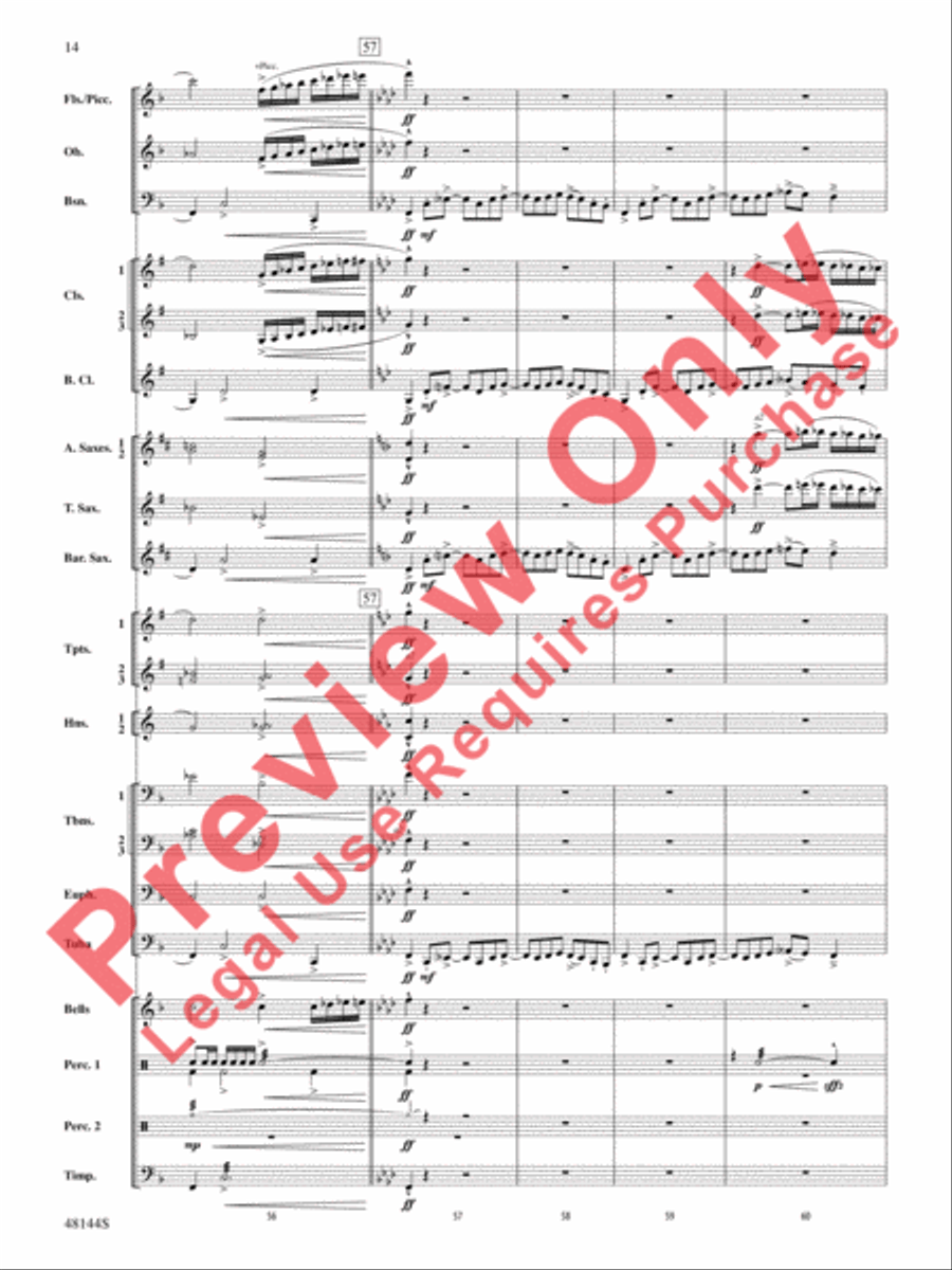 Dances of a Shimmering Spirit Concert Band scores gallery preview page 15