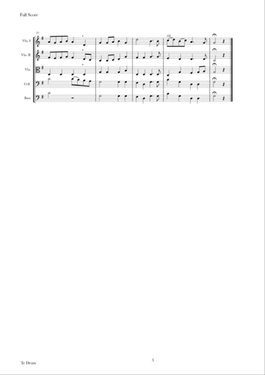 Te Deum M A Carpentier String Orchestra scores gallery preview page 3