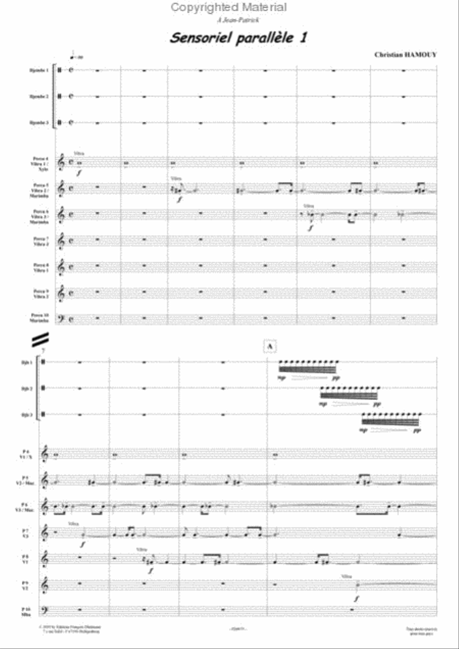 Sensoriel Parallèle Sensoriel Parallèle Percussion Ensemble scores gallery preview page 2
