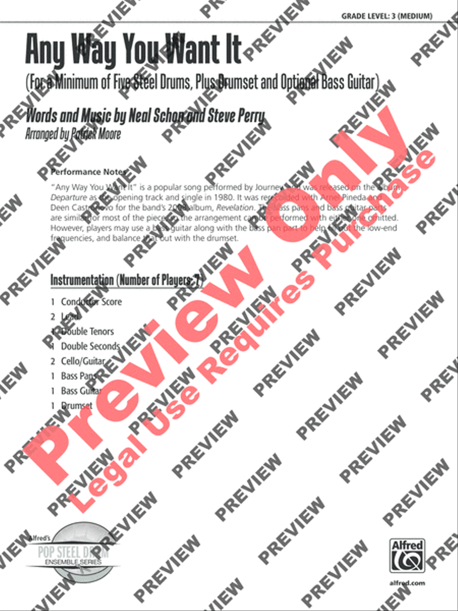 Any Way You Want It Any Way You Want It Steel Drum Band scores gallery preview page 10