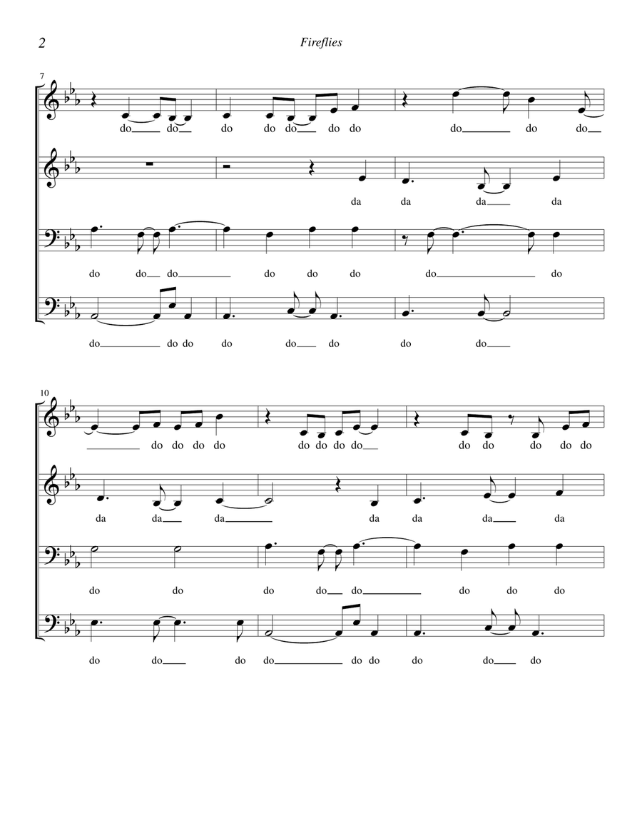 Fireflies 4-Part scores gallery preview page 2