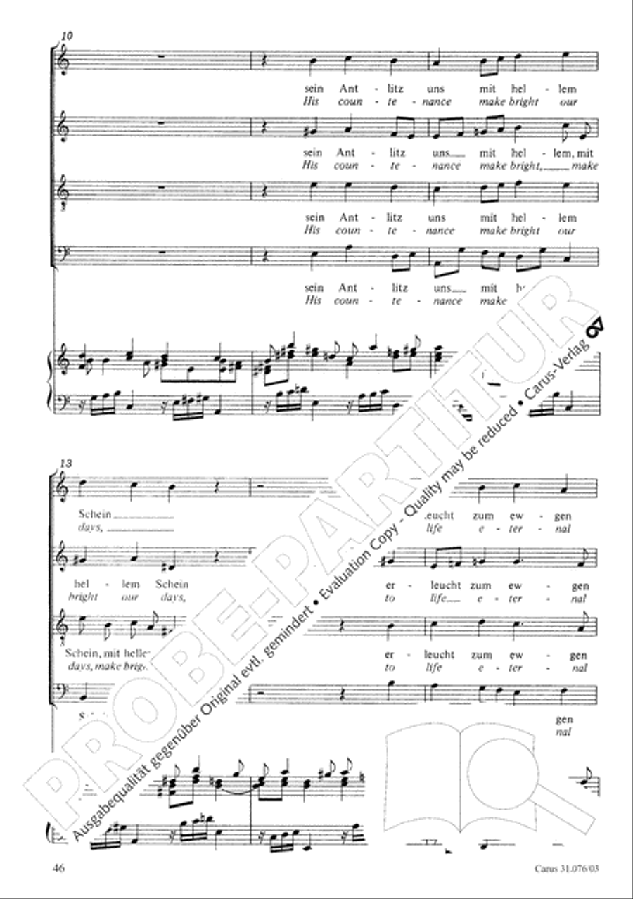 The heavens are telling the Father's glory (Die Himmel erzahlen die Ehre Gottes) 4-Part scores gallery preview page 47