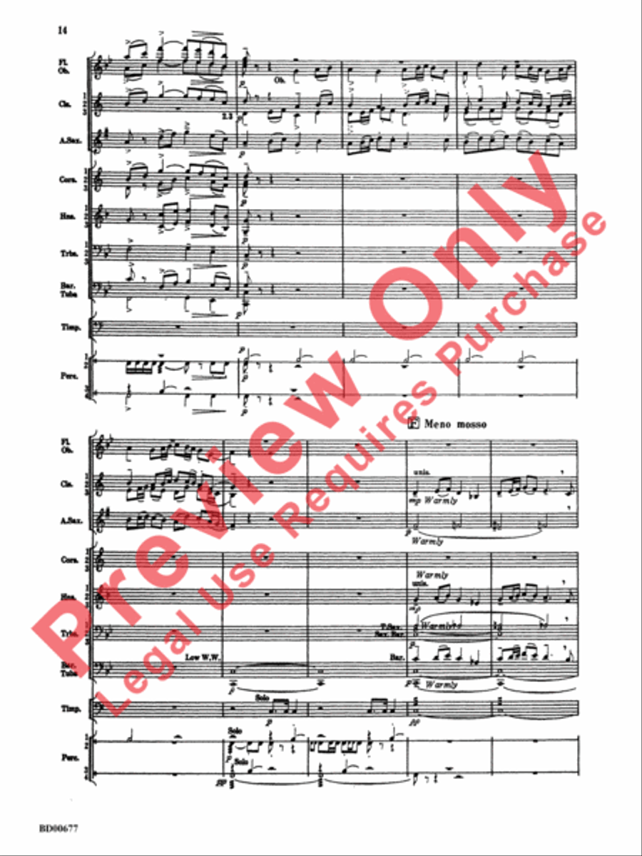 Brookshire Suite Concert Band scores gallery preview page 15